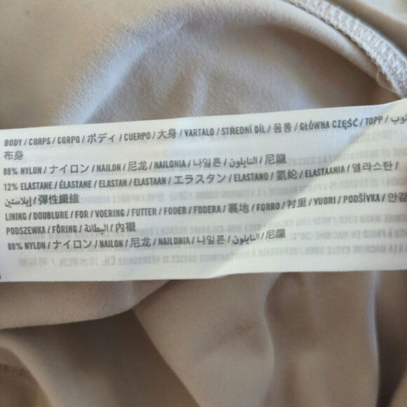 Abercrombie & Fitch Double-Layered Seamless Fabric Corset Bodysuit Beige LARGE - Picture 7 of 9